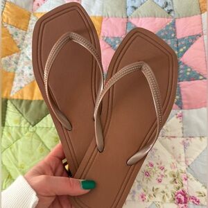 Square Toe Flip Flops